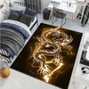1PC Glowing Dragon Design Carpet for Living Room Bedroom Sofa Home Decor Rus Non-slip Floor Mat Luxury Gift Multiple Sizes
