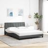 Bed Frame without Mattress  Hanko  Dark Grey 160x200 cm Fabric