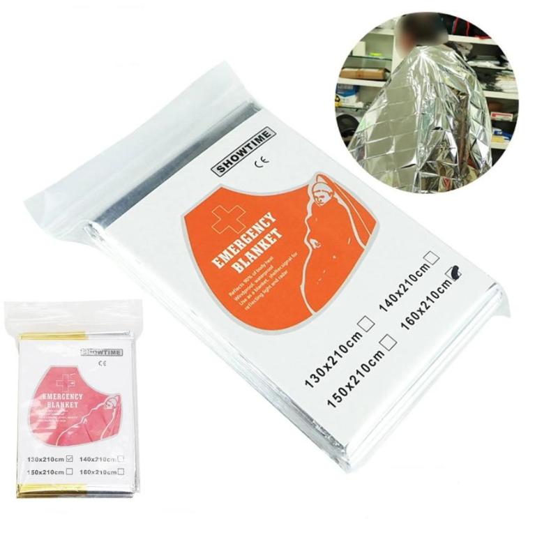 1/3/5Pcs Emergency Blanket Outdoor Survival First Aid Kit Windproof Insulation Lifesaving Pet Foil Thermal Military Rescue Blank