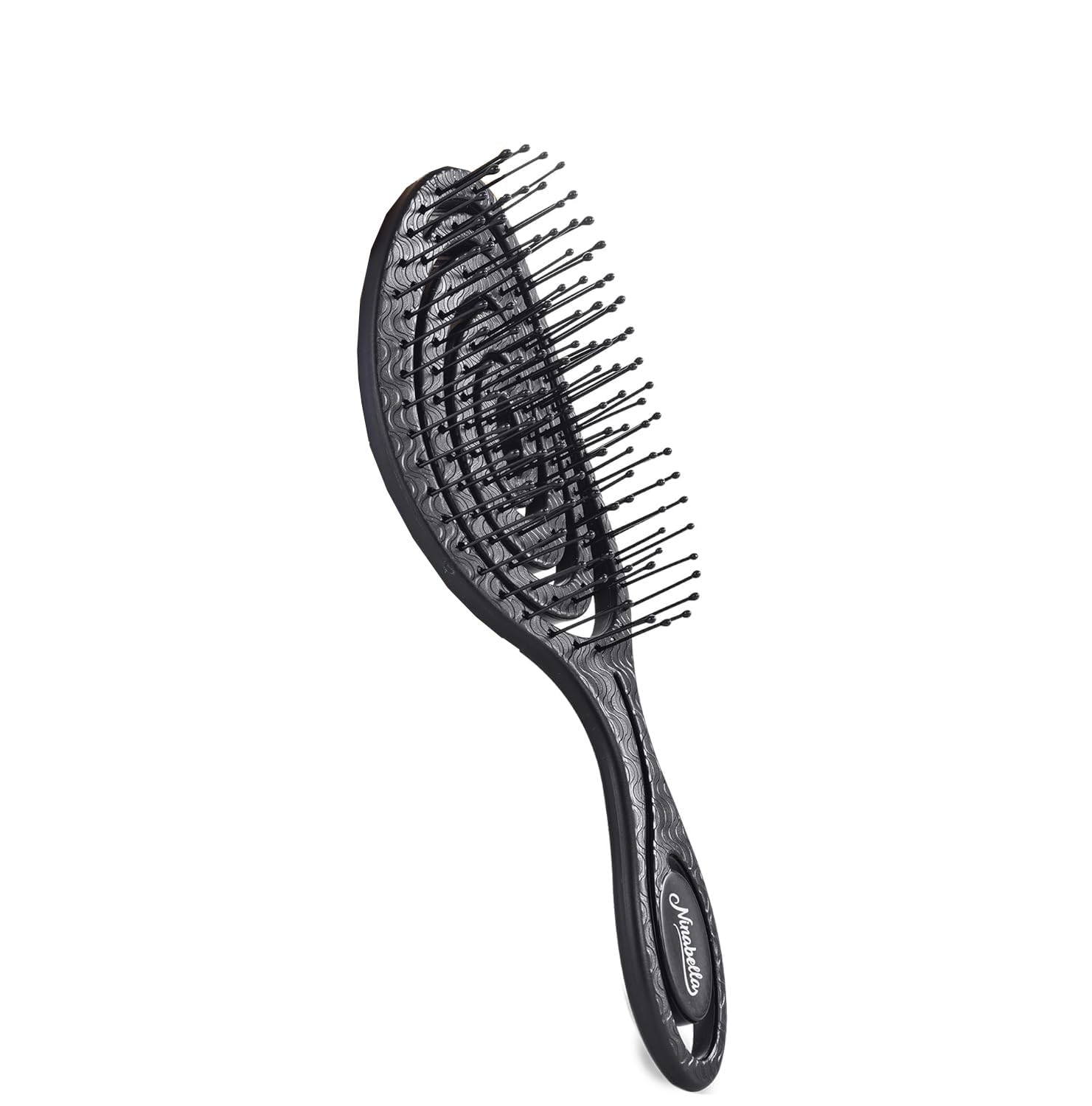 

Ninabella Mini Spiral Hair Brush - Detangling Hair Brush - For Brushing Wet or Blow-Dried Hair - Detangler Vent Brush - Travel Hair Brush - Mint Green