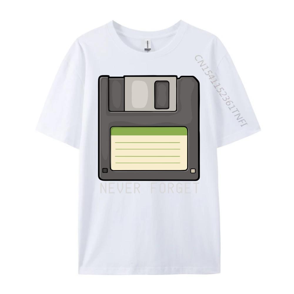 Funny Floppy Disk For Never Forget Computer T Shirt Men 100 Cotton Anime National Flag Day Graphic Tshirts