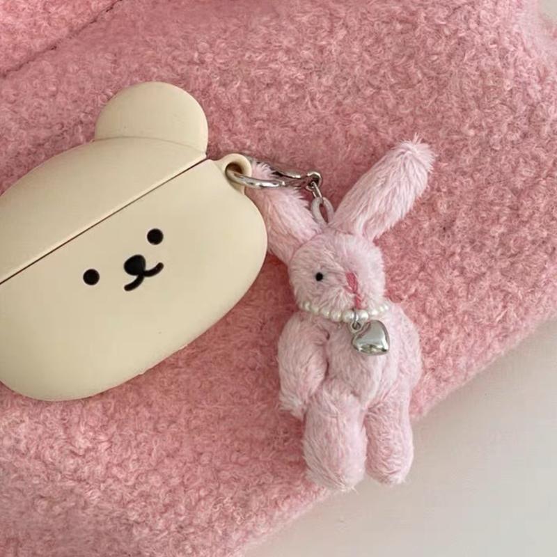 Cute Cartoon Rabbit/Bear Keychain Women's Bag Wallet Purse Pendant Charm Fun and Unique Accessory for Phone Bags Keys