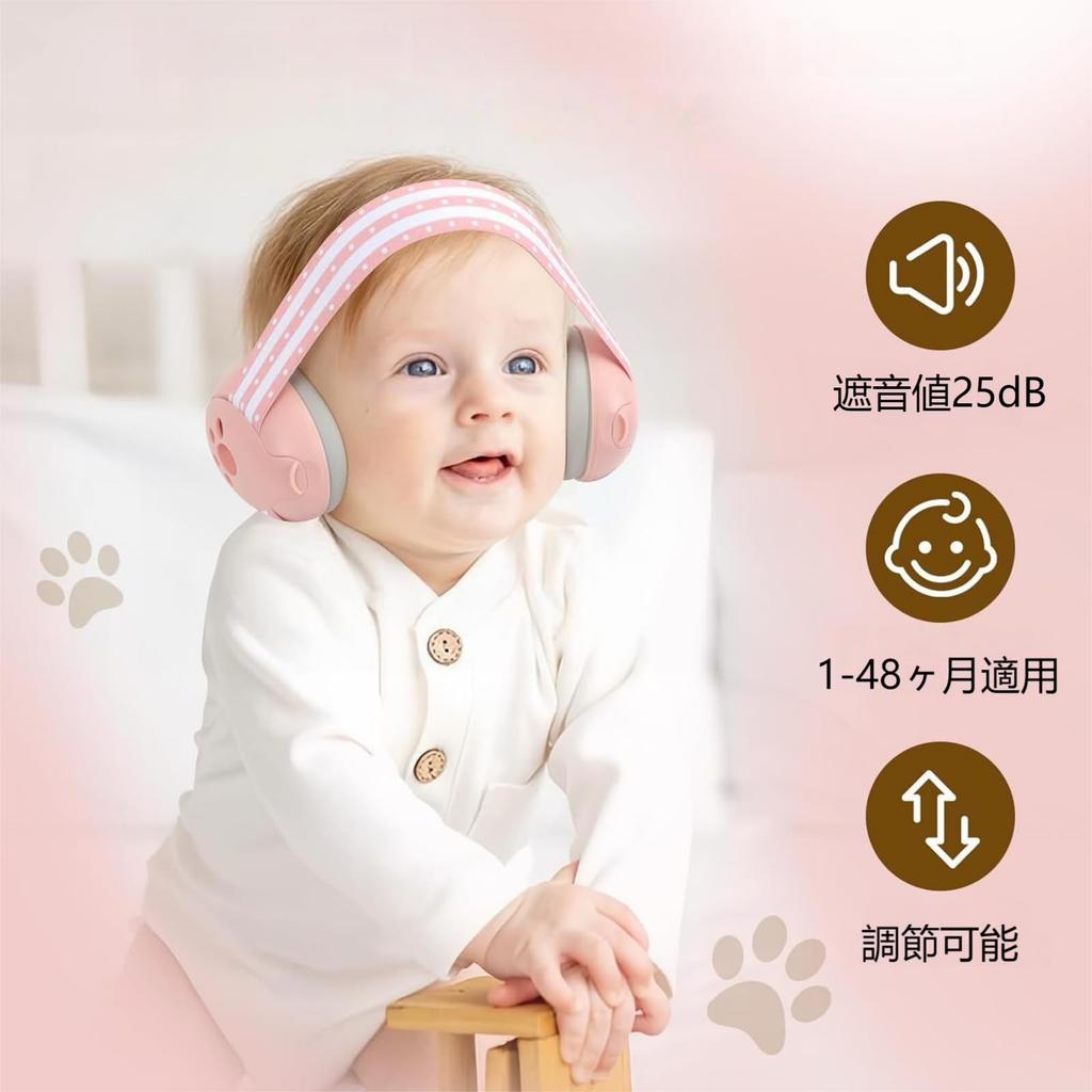 MAACKIA Soundproof Earmuffs for Children Elastic Band with 25dB Sound Reduction Hearing Protection for and Perfect for Live and Noise Reduction 1-48