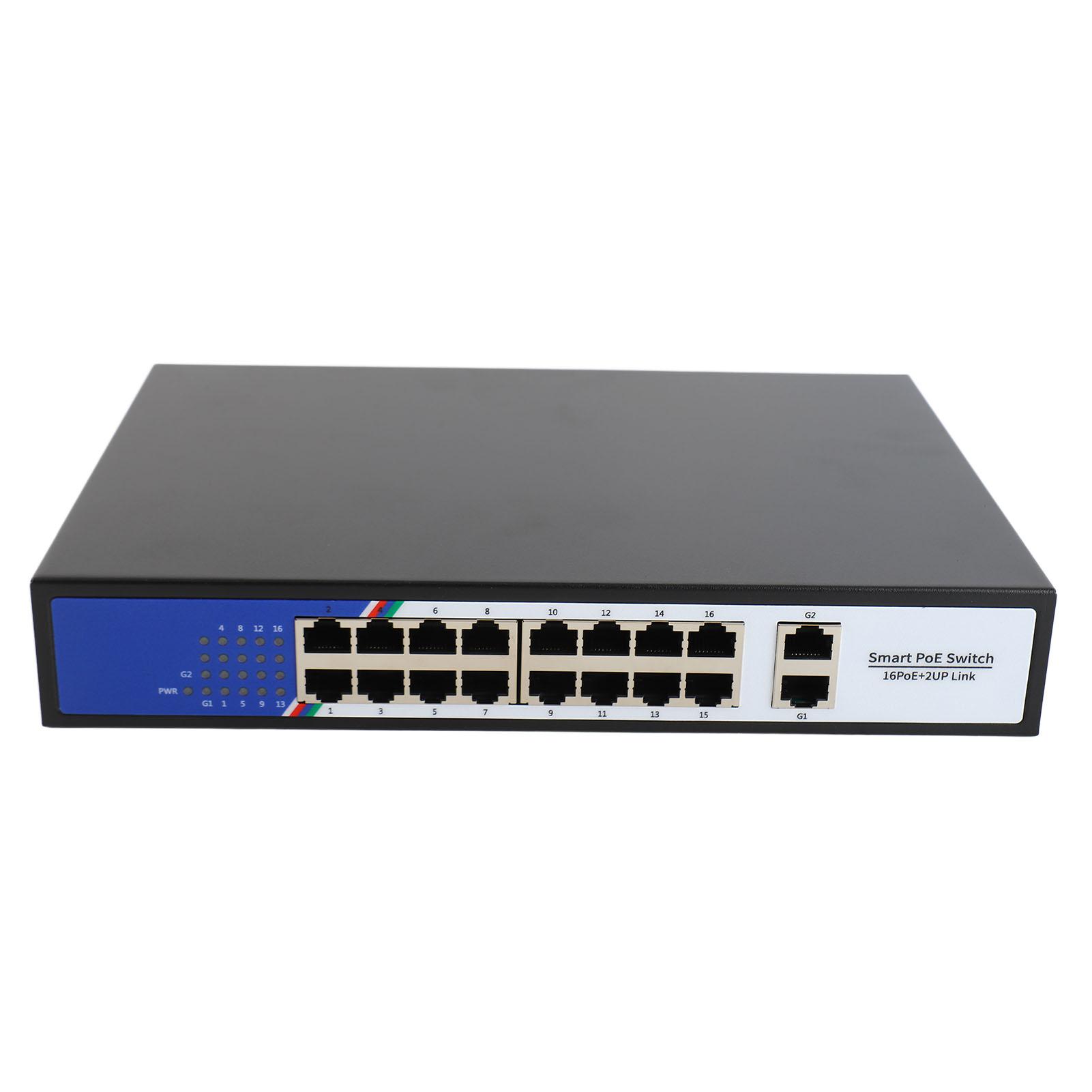 

Ethernet-комутатор 18-портовий інтелектуальний хаб для домашньої мережі Офісний Ethernet-розгалужувач 100Вилка ЄС 240 В