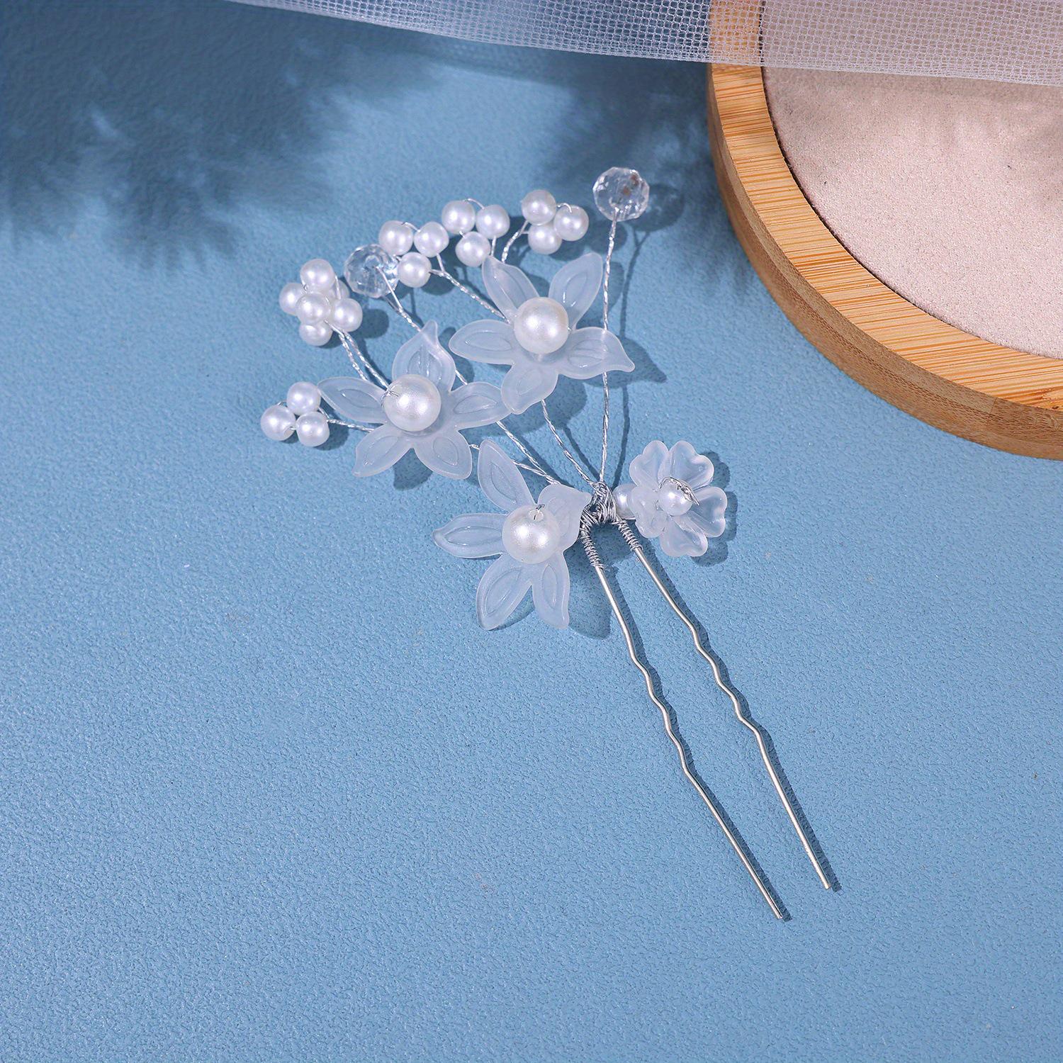 

Красный бисерный цветок свадебная шпилька для волос свадебный аксессуар белый