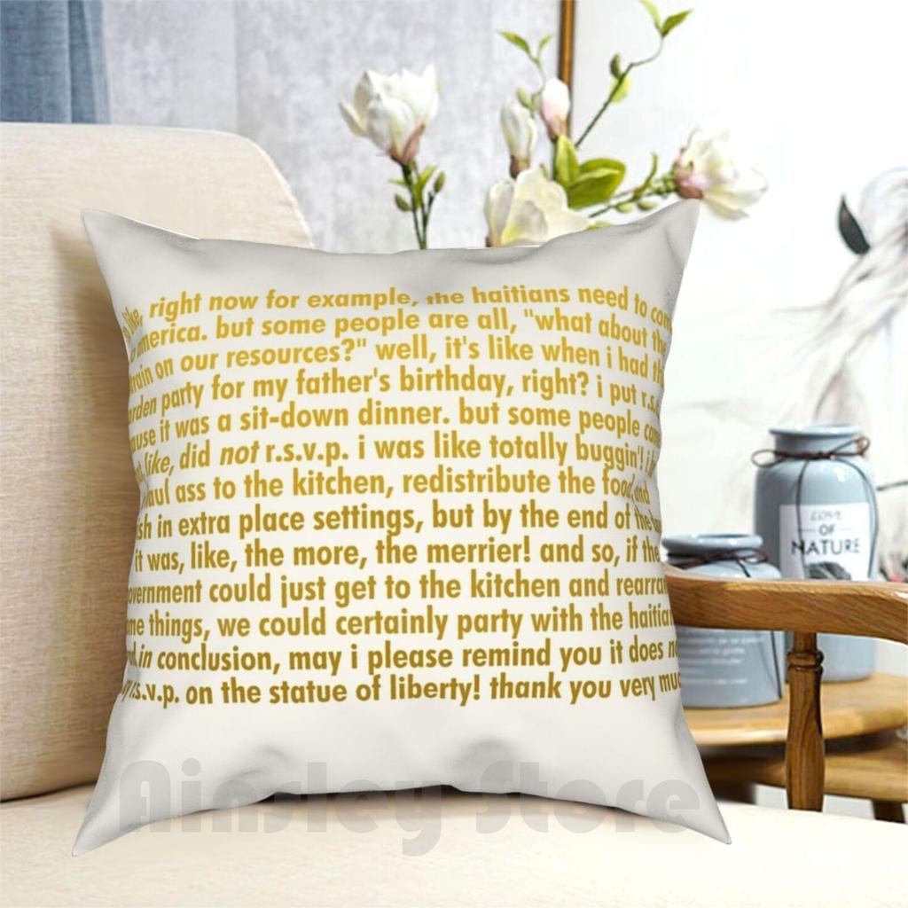 Clueless QuoteChers Haiti Speech Pillow Case Printed Home Soft Throw Pillow Cher Cher Horowitz Clueless Alicia