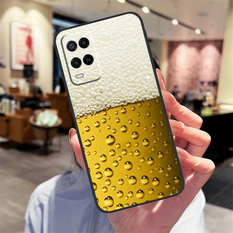 A Glass of Beer Alcohol Case For Oppo A78 A98 A79 A18 A38 A58 A40 A60 A80 A16 A76 A96 A15 A74 A94 A54 A17 A77 Cover