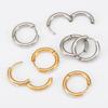 2pcs 4pcs Stainless Steel Hoop Earrings Transparent Crystal Beads Round Ear Clip Fashion DIY Jewelry Earrings Supplies Wholesale