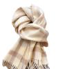 Selected pure wool plaid scarf classic unisex couple winter warm scarf