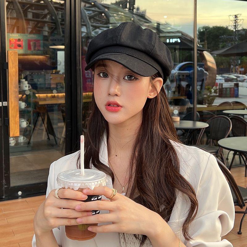 

Ретро Стильный Берет Летняя Защита от Солнца Носить Хорошо Сочетается Однотонная Британская Восьмиугольная Шляпа Детская Японский Стиль Делает Лицо Меньше C1264 Retro 777 octagonal cap Black M(56-58cm)