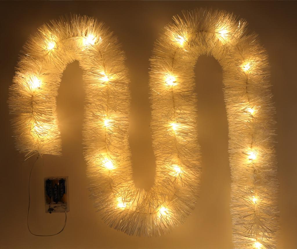 Christmas Tree Led String, White, Battery-Powered, For The Christmas Tree, 6 Meters
