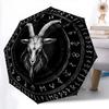 0106 Runic Sheep Head  pattern, automatic folding umbrella, portable and foldable design, 8 ribs, a Christmas or birthday gift.
