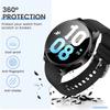 TPU Full Case for Samsung Galaxy Watch 4 5 6 7 40mm 44mm Protector Cover Coverage Silicone Bumper Screen Protection Accessories