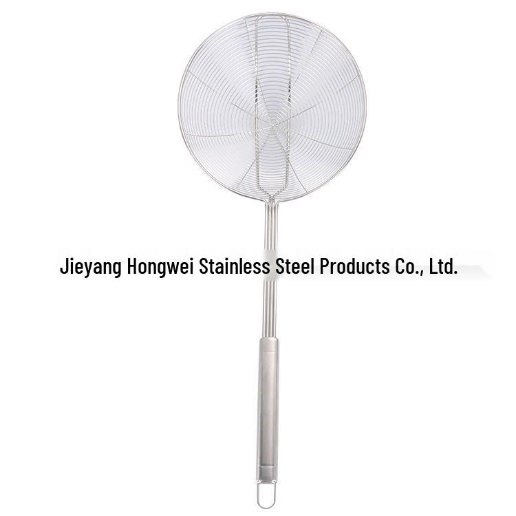 Stainless Steel Thickened Four-Wire Skimmer Ladle for Hot Pot and Deep-Fried Noodles