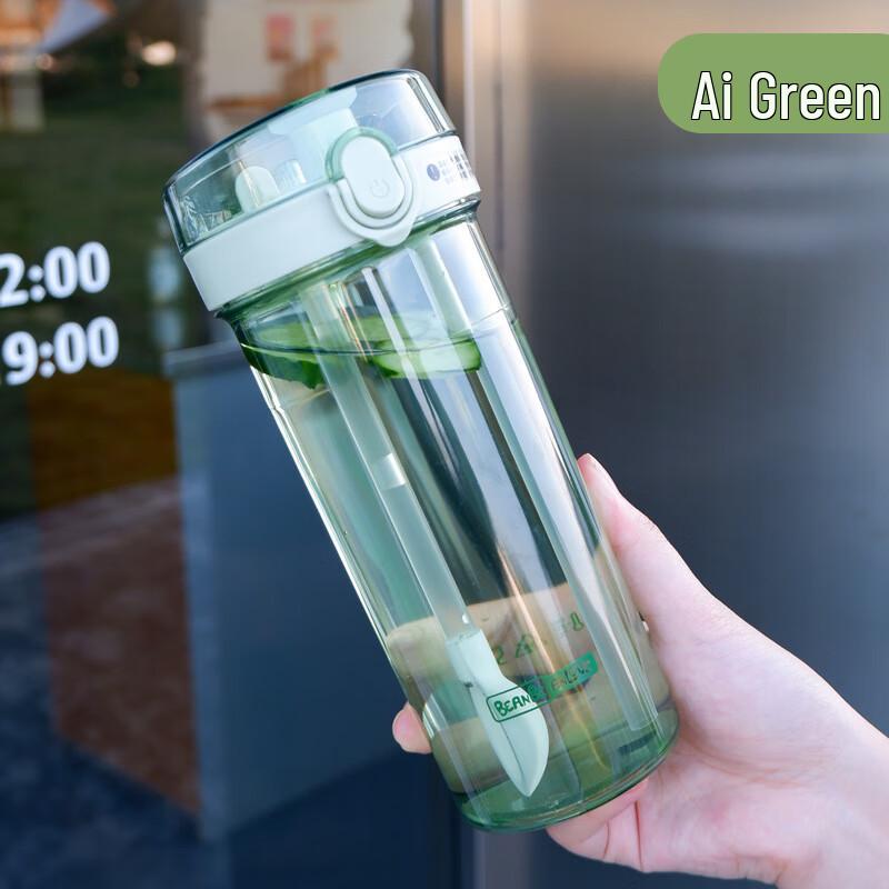 BEANBEANLOVE Portable 3-in-1 Plastic Water Bottle with Strap