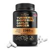 Capsule de Curcumină 120 capsule de turmeric usturoi ghimbir și piper negru pentru menținerea articulațiilor și îmbunătățirea imunității
