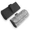 Car Sun Visor Sparkling Glasses Case, PU Leather Fashion Glasses Storage Box, Multi-functional Sun Visor Storage Bag