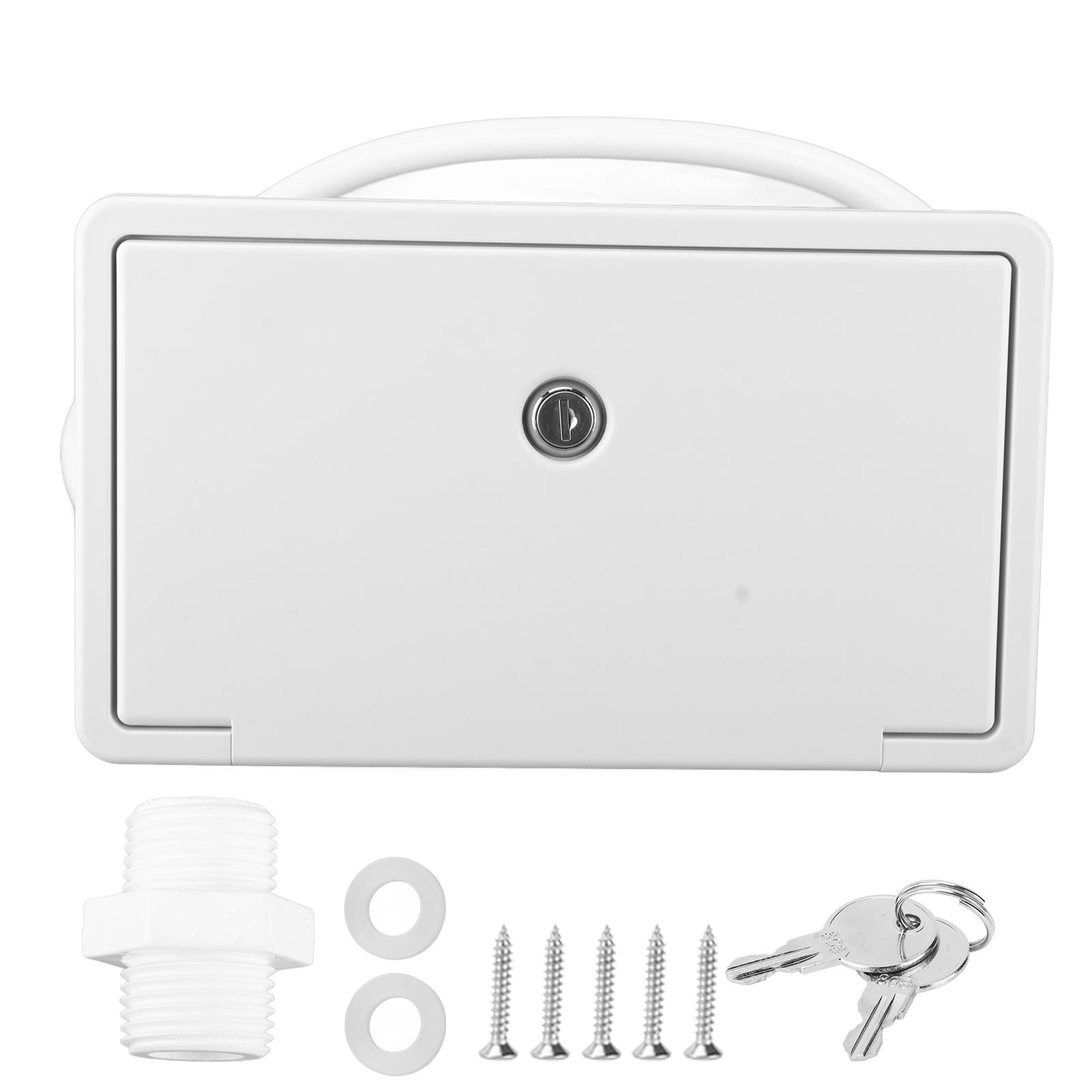 

Exterior Shower Box Kit Hot Cold Water Switch with 2 Keys for RV Motorhome Caravan Marine Boat
