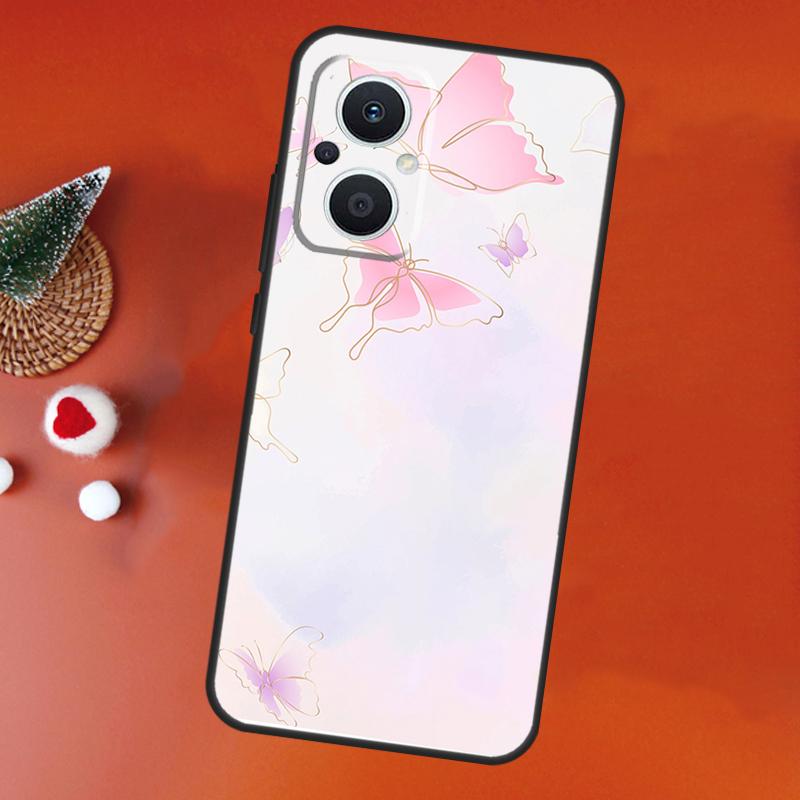 Cute Butterfly Case For OPPO Find X9 X5 X6 X8 Pro OPPO Reno 14F 13F 12F 11F 10 12 13 14 Pro 7 8 Lite Cover
