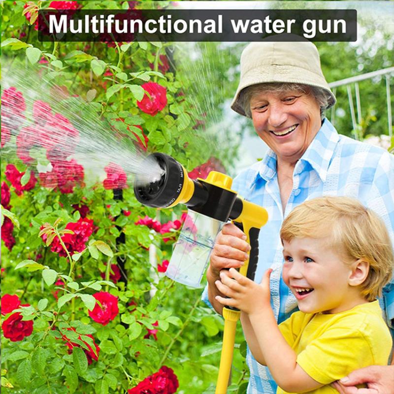 

100ml Multi-Functional Water Gun Liquid-Filled High-Pressure Hand Sprayer for Washing Car Watering Lawn Yellow