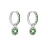 Rainbow Colored Zircon Ear Buckle Set, Love Water Drop Pendant, Small Earrings, Light Luxury and Exquisite Stacked Women's Earrings.