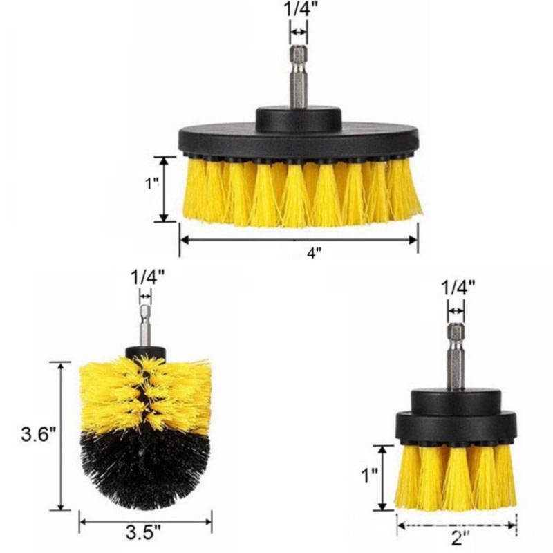 Electric Drill Scrubber Brush Power Brush Set Kit Car Soft Brush Drill Kit Bathroom Kitchen Auto Care Cleaning Tools