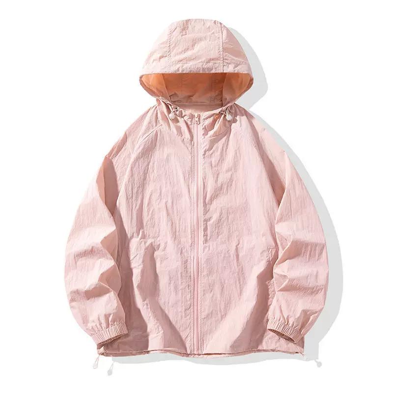 

Men s Summer Thin Ice Silk Casual Hooded Sun Protection Clothing for Couples, Outdoor Sports Clothing, Skin Clothing XXXXL