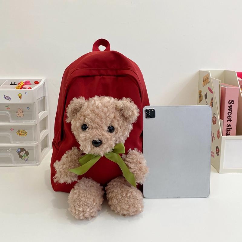 Cute student backpack leisure sports new plush toy backpack fashion trend large capacity travel backpack school bag