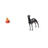 Festival Treasure Basin Cornucopia Ornament And Greyhound Dog Resin Figurine Art Craft for Year