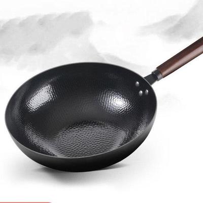 Yoshida Master 32cm Refined Iron Wok with Fish Scale Design