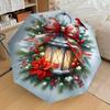 1PC Christmas Lantern BirdAutomatic Open/Close Umbrella with Windproof, 8-Rib Sturdy Canopy, Durable Ribs, Fashionable Design, Outdoor Accessory, Fun