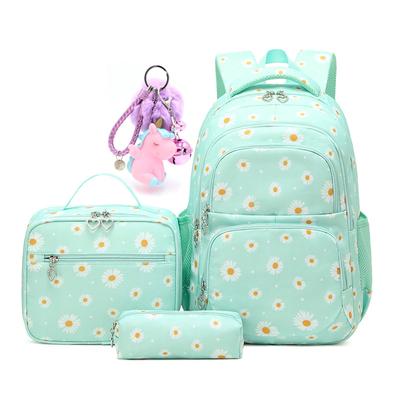 Set de rucsac de modă pentru copii Printesa primară pentru copii cu imprimeu floral Rucsac drăguț Genți de școală de călătorie pentru adolescentă