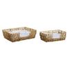 Pet Bed - Home ESPRIT - 50x35x14 Cm - White Light Brown - Metal - Synthetic Rattan - 2 Pieces