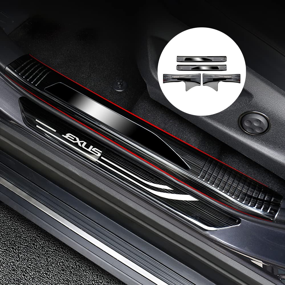

Onami Накладка на порог двери Lexus Внутренняя боковая подножка Внутренняя панель Детали интерьера Новый LEXUS 20 Серии NX250 Нержавеющая сталь 4 шт. Волос [Черный & Внутренняя]