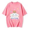 2026 Cinnamoroll Tee Soft Cotton Short Sleeve Crew Neck Cute Print Lightweight Summer Top for Women Daily Casual Wear