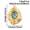 2pcs Different Shape Transparent Drip Oil Abalone Shell Charm Stainless Steel Charms For Jewelry Making Pendant DIY Accessories