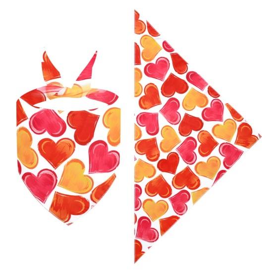 Festival Cat Bandana Easter Eggs Scarf Holiday Dog Love Hearts Patterns Triangle Bandana Bib for Easter