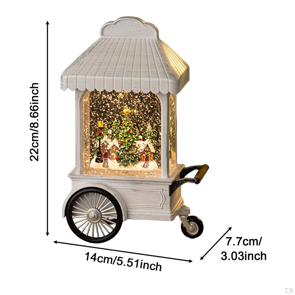 Weihnachten Schneekugel Dekoration Laterne Dekorative Glitter mit Musik Licht up für