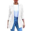 Women's Solid Colour Fashion Lapel Slim Fit Slit Pocket Cardigan Suit Coat