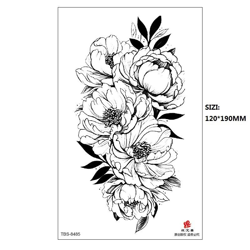 Black Butterfly Owl Sunflower Set Water Transfer Simulation Temporary Tattoo Sticker