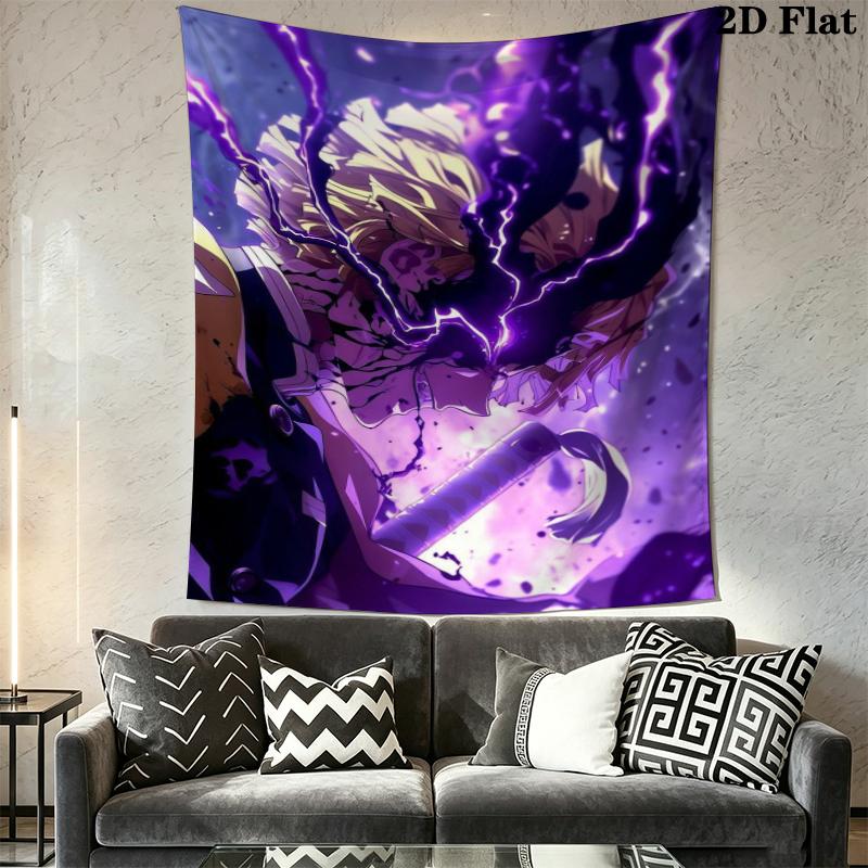 Demon Slayer Wall Tapestry Aesthetic Wall Hanging Printed Fabric Blanket Decorative Tapestries for Bedroom Living Room Home Decor