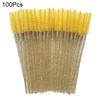 100Pcs/Bottle Disposable Mascara Wand Eyelash Brush Faux Crystal Eyebrow Spoolies Brush Portable Lash Makeup Applicator Brush Tools