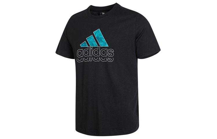 

Adidas T Shirts Men s Black Crew Neck Moderate Straight Fit HE9912 XS