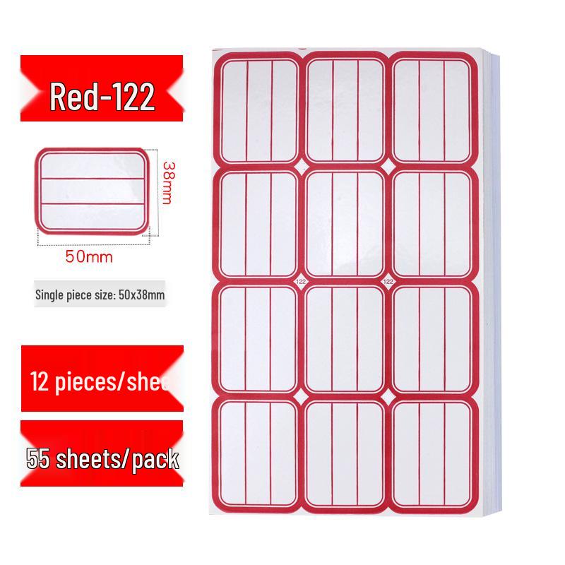 Ręcznie pisane naklejki samoprzylepne: Puste identyfikatory, klasyfikacja książek i naklejki z cenami