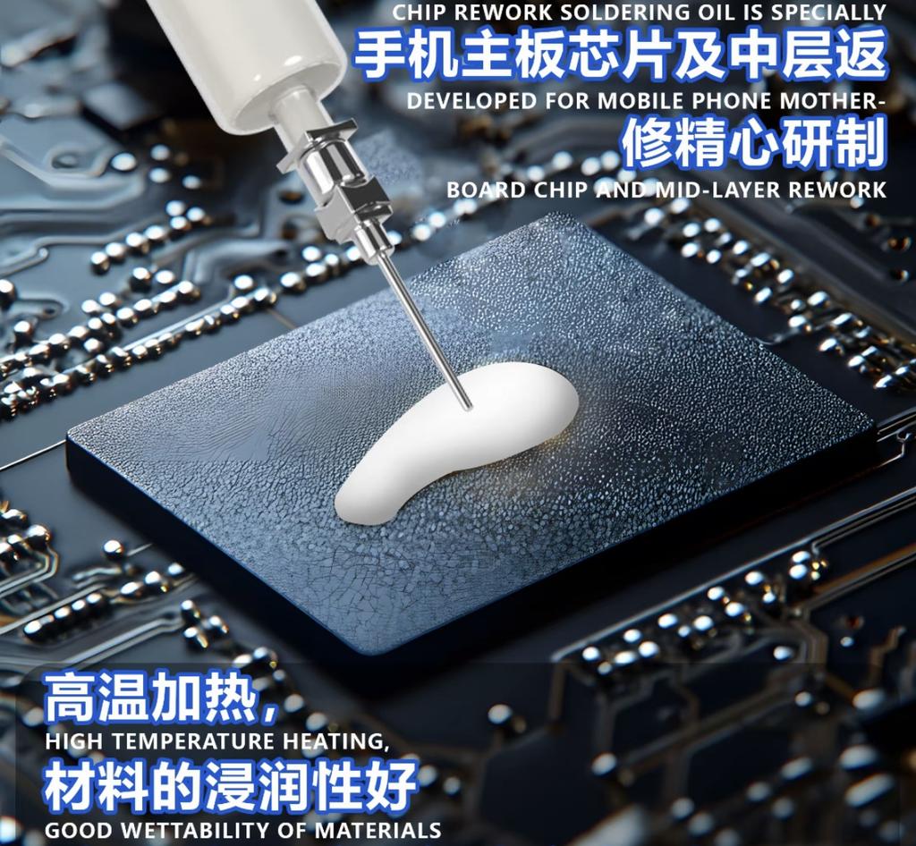 Lan Rui Zhurong No. 1 Electronic Welding Flux: No-clean, Halogen-free, Low-odor, Low-smoke, Syringe-type.
