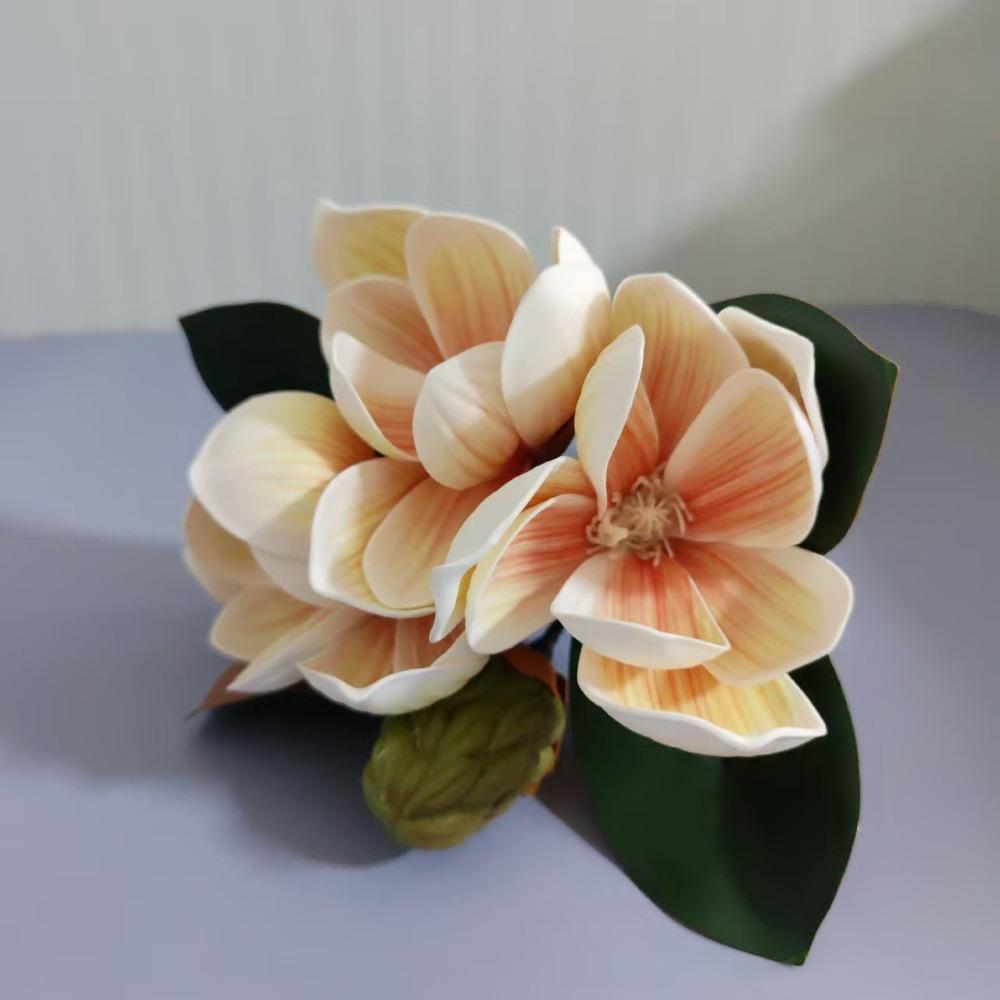 Real Touch Artificial Magnolia EVA Fake Orchid Lifelike Simulated Flowers  Gift