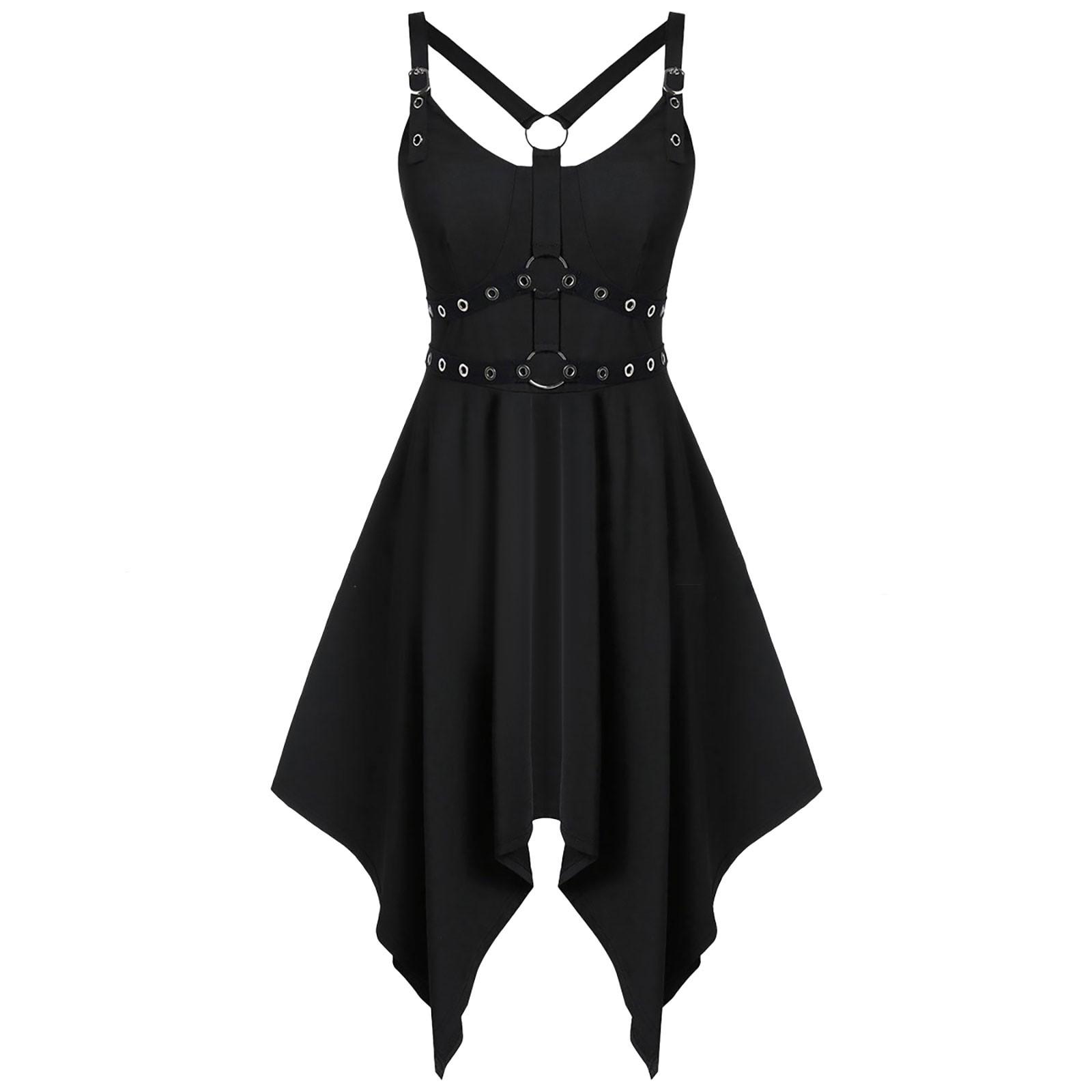 

Женские нестандартные платья Сексуальные платья Однотонные платья без рукавов M чёрный