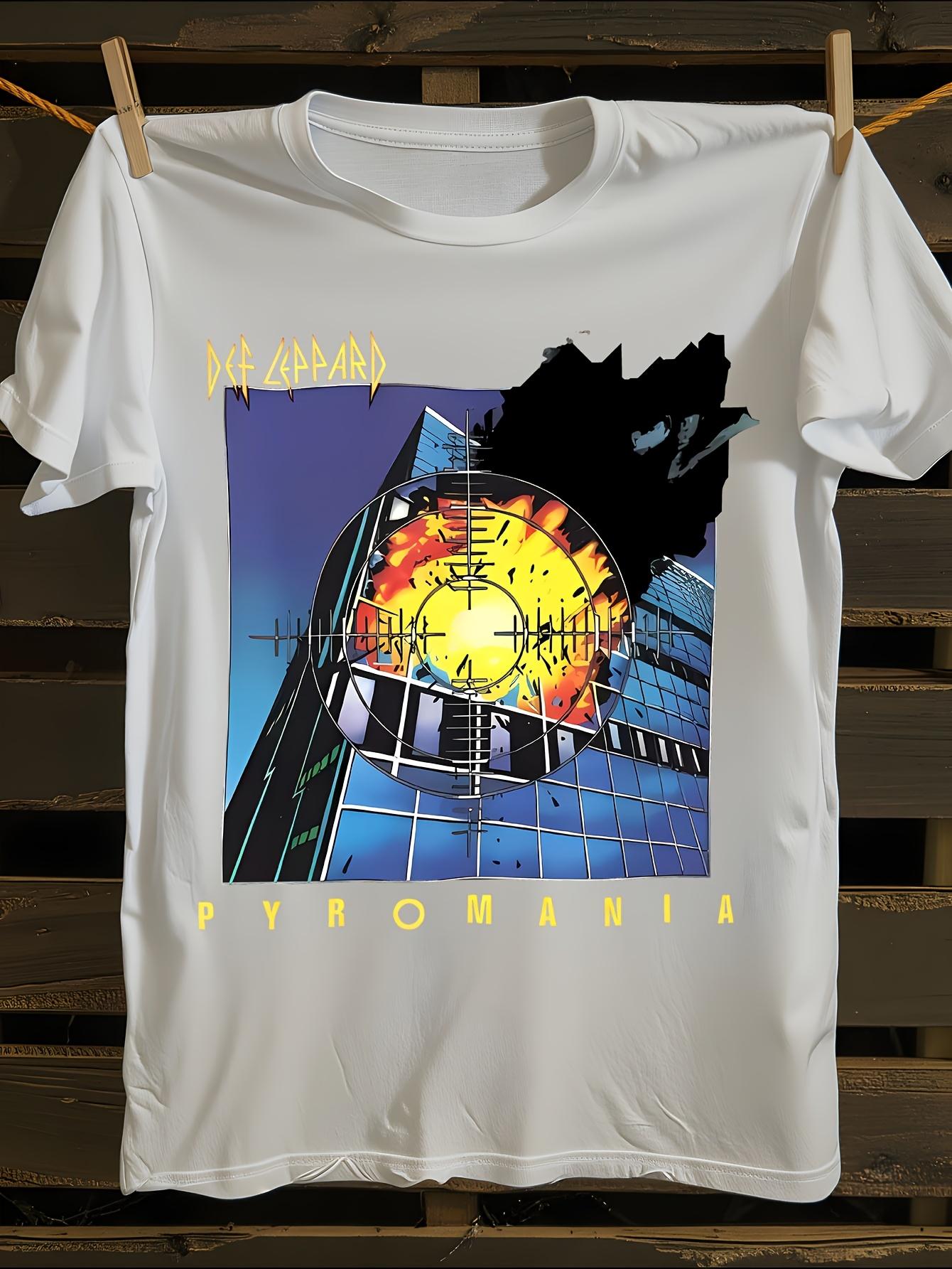 Defs Leppards Pyromania Album Graphic Tshirt L
