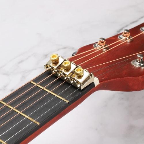 uxcell Guitar String Locking Nut, Electric Guitar Tremolo Bridge Lock, Metal Replacement Part for Electric Guitars, 42mm, Silver