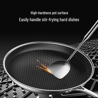 KOBACH 316L Edelstahl Antihaft Wok mit Wabenmuster